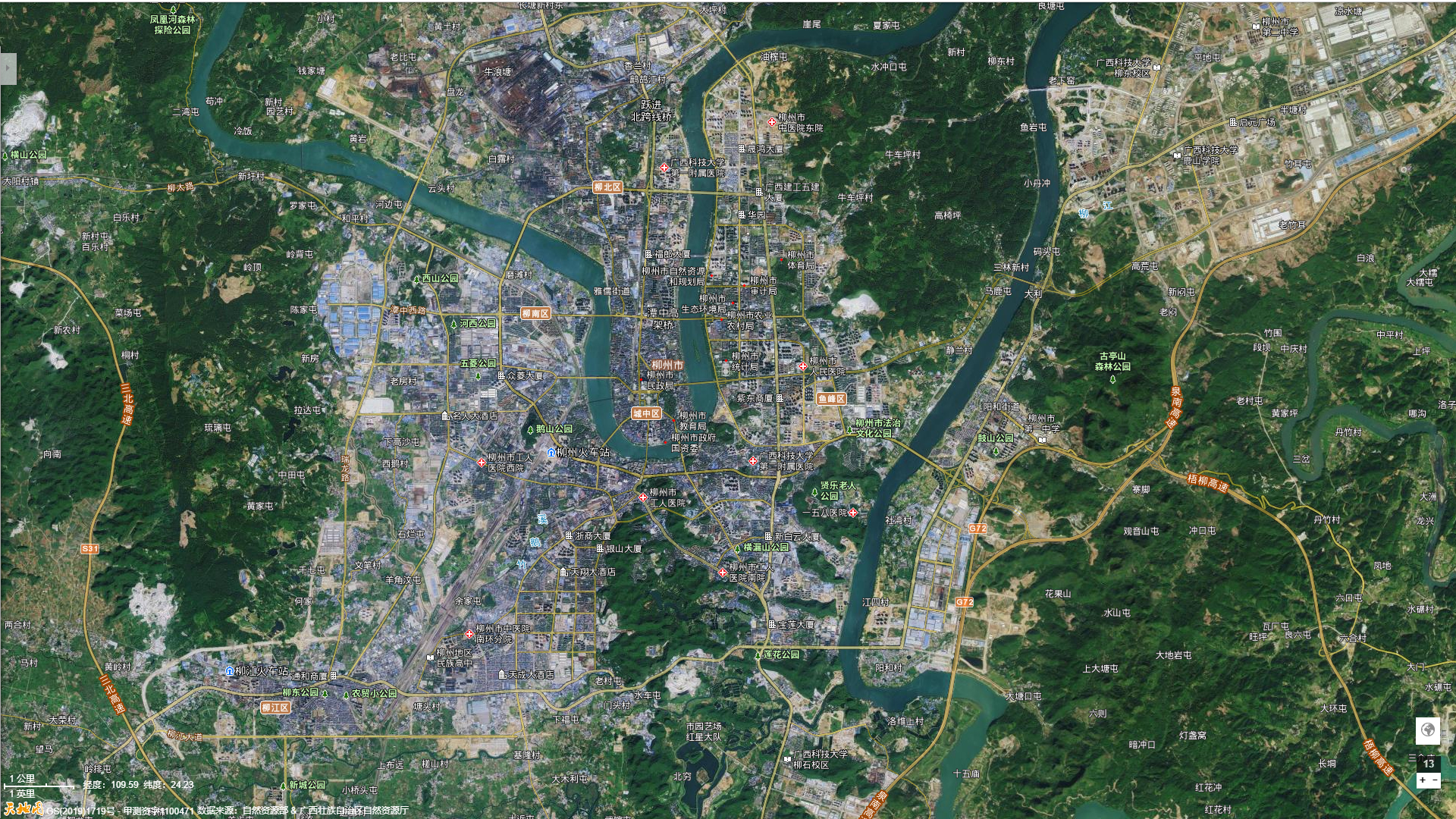 柳州市城区地图